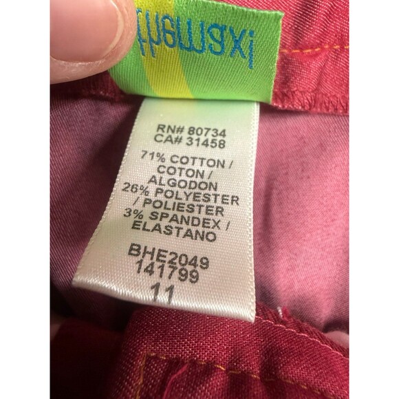 Y2K To The Max! Red Cotton Blend Flare Pants Women’s Size 11 | 2000s Retro USA - Picture 11 of 12